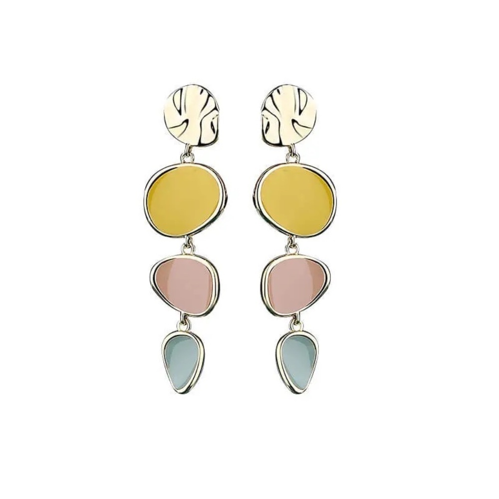 *BETTE* Gold x Multicolor Fashion Dangle Earrings - Picture 3 of 8